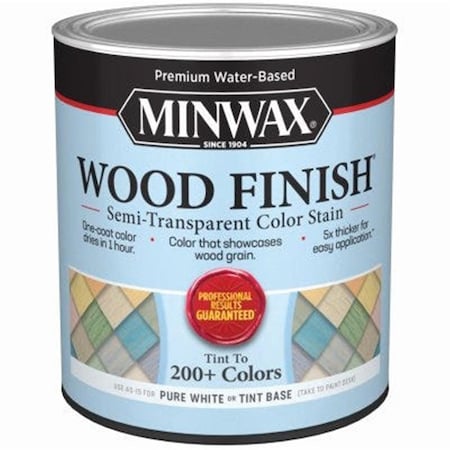 Minwax 1 qt. Semi-Transparent, Water Based Wood Finish Stain, White MI572375